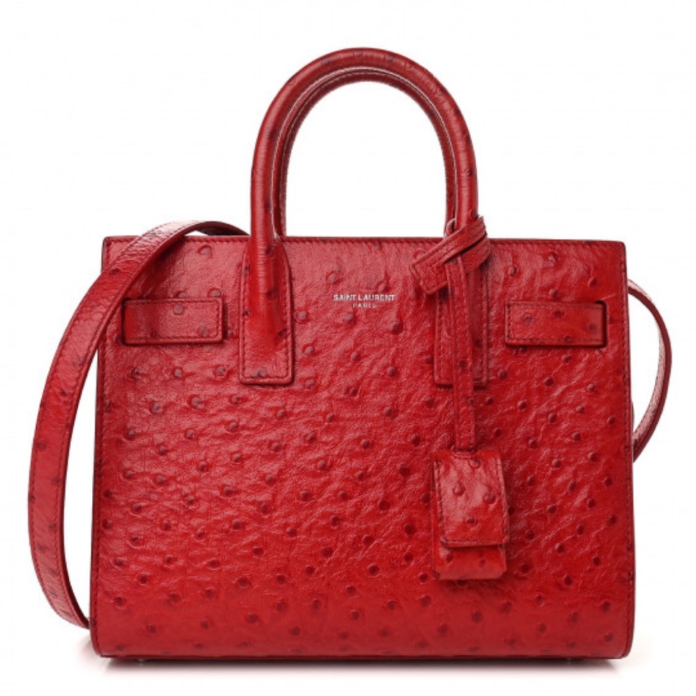 Saint Laurent YSL Authentic OSTRICH Sac de jour